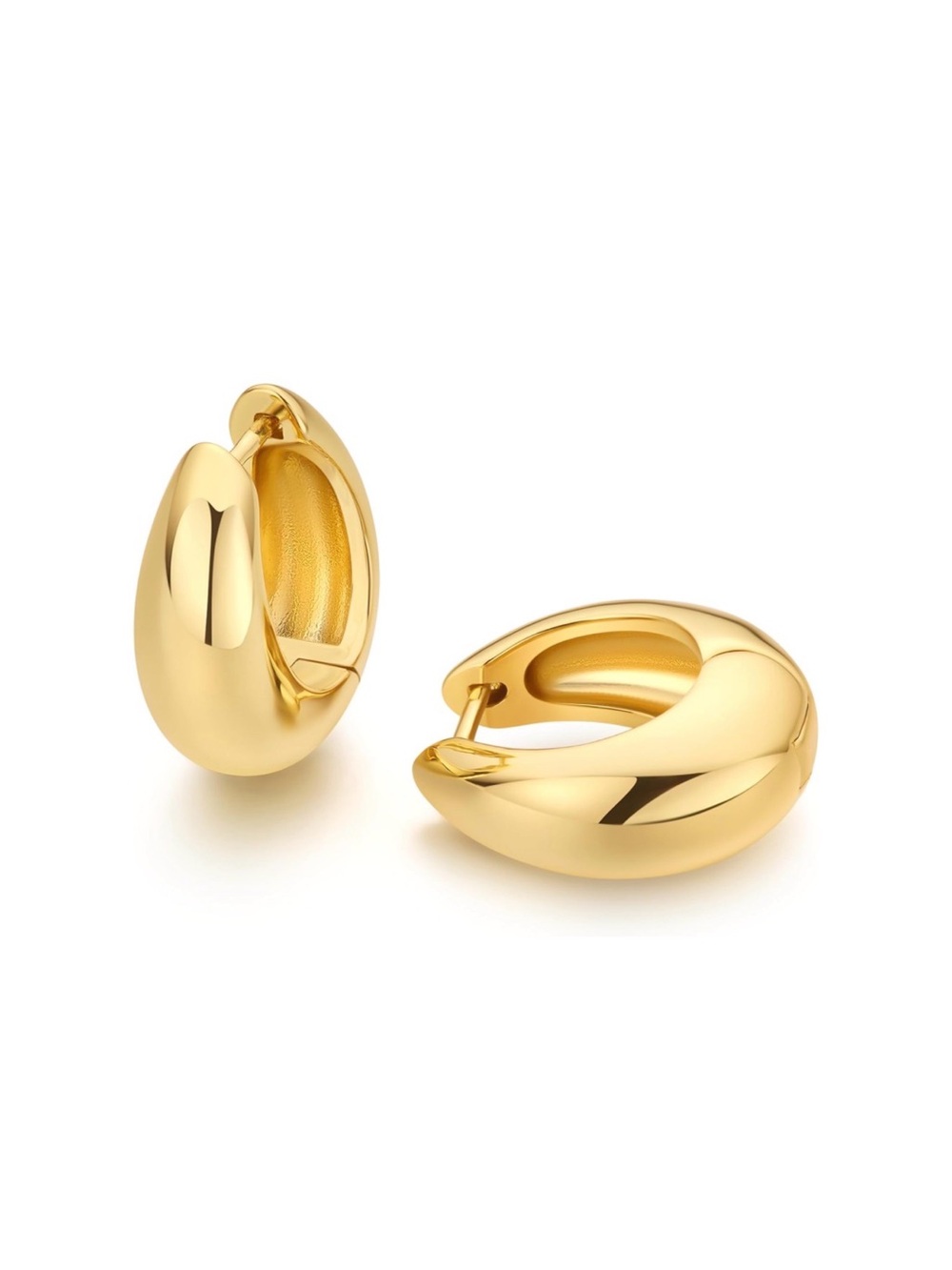 18K GOLD PLATED Huggie Hoops (NOT solid gold) 925 Silver- hypoallergenic